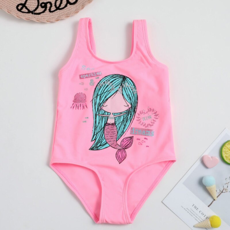 Børn baby piger småbørn badedragt havfrue badetøj badedragt bikini tankini sæt badedragt i ét stykke: 4-5 år