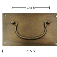 Mueble de caoba antiguo de cobre puro 02, cajón de puerta chino, caja de madera, manilla de armario de Medicina China