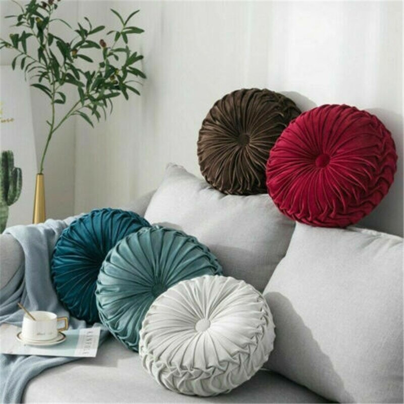 Luxe dikke sierkussens, zachte corduroy ronde decoratieve kussen, zitkussen, stoel, woondecoratie, terras voor auto, kantoor, bed, sierkussen