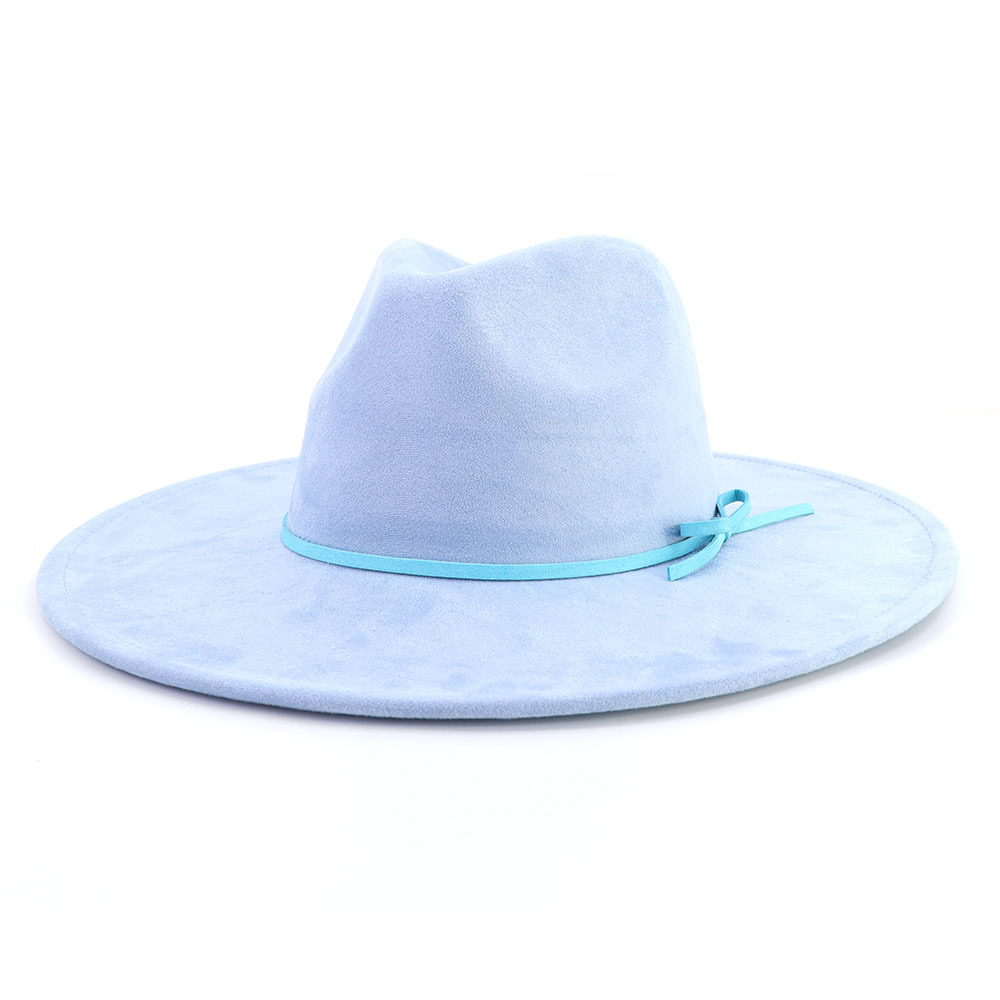 Ruskinds fedora hat med tilbehør i samme farve, dråbeformet top, bred skyggehat til mænd og kvinder, panamahat, chapeau homme, sombrero: Mynte
