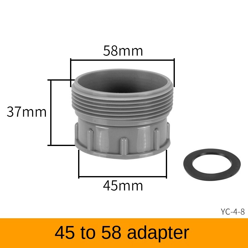 Kitchen Sink Drain Fittings Stainless Steel Dish Basin Sink Drain Pipe Anti-overflow Adapter Connecting Pipe: YC-4-8