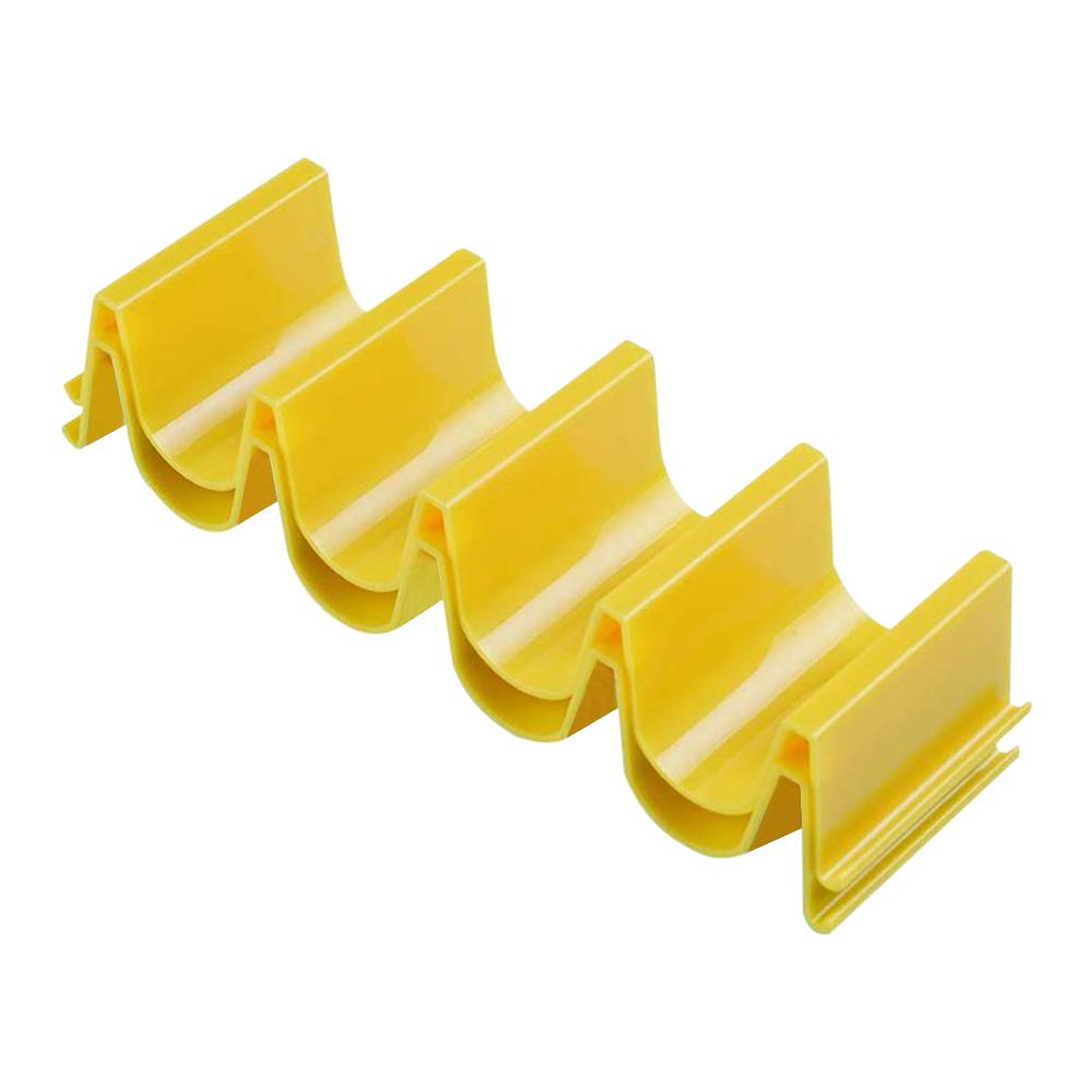 Kitchen Taco Holder Stand Innovative Colorful Taco Rack 24 Tacos Holding Plate for Making Delicious Tacos Pancakes Holder: Yellow