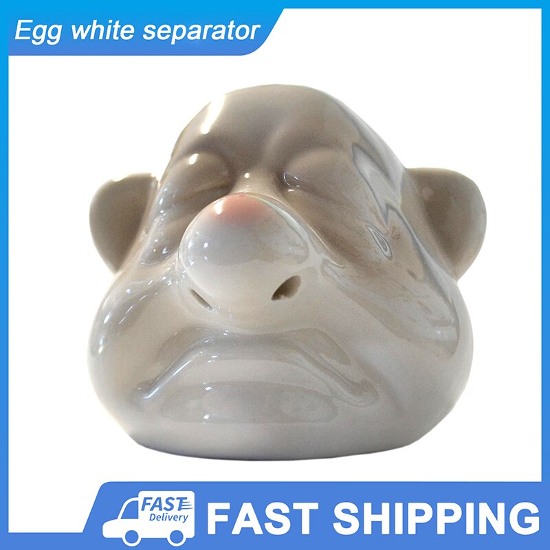 Funny Dwarf Shaped Ceramic Egg Separator Egg Yolk White Separator Household Kitchen Gadget Egg Tools Cooking Baking