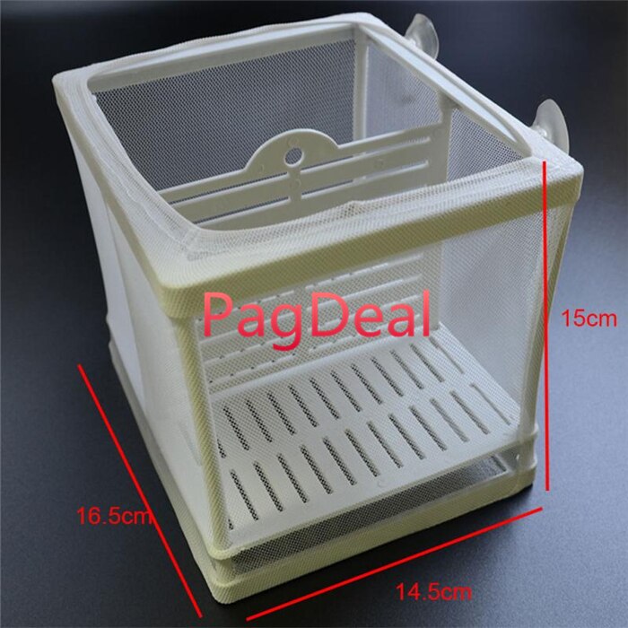 Aquarium vis kweekkast tank vis broedmachine net jongen baby vis kwekerij apparatuur isolatie net box tank met zuignap s/l