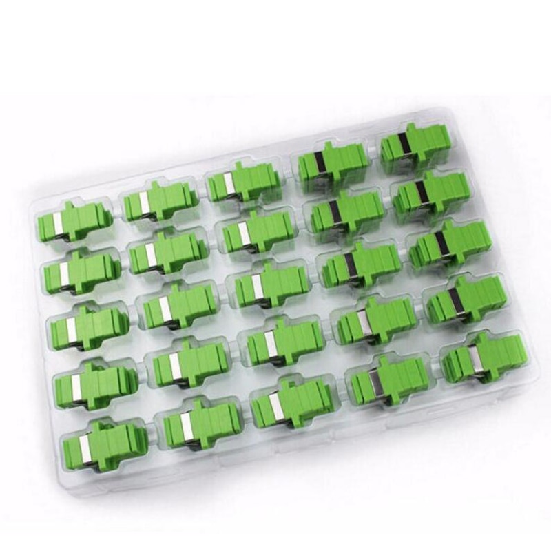 50pcs SC APC Fiber Optic Adapter singlemode simplex SC APC connector fiber optic Attenuator SC Fiber flange