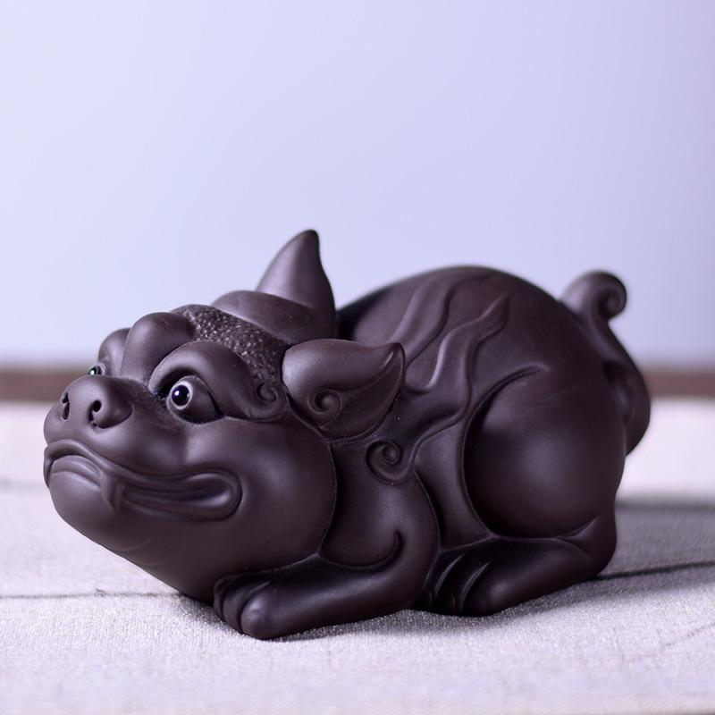 Lila Tonne Keramik Meer Schildkröte Tee Haustier Ornamente Landschaft Heimat Dekor Zubehör für Wohnzimmer Tee Haustiere Schreibtisch Dekorationen: C 130x75mm