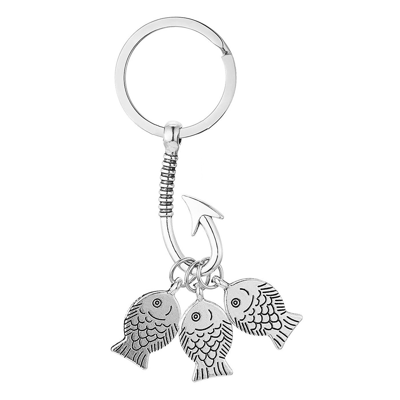 Mode-sieraden Vishaak Element Sleutelhanger Vissen Creativiteit Populaire Eenvoudige Vishaak Sleutelhanger: green