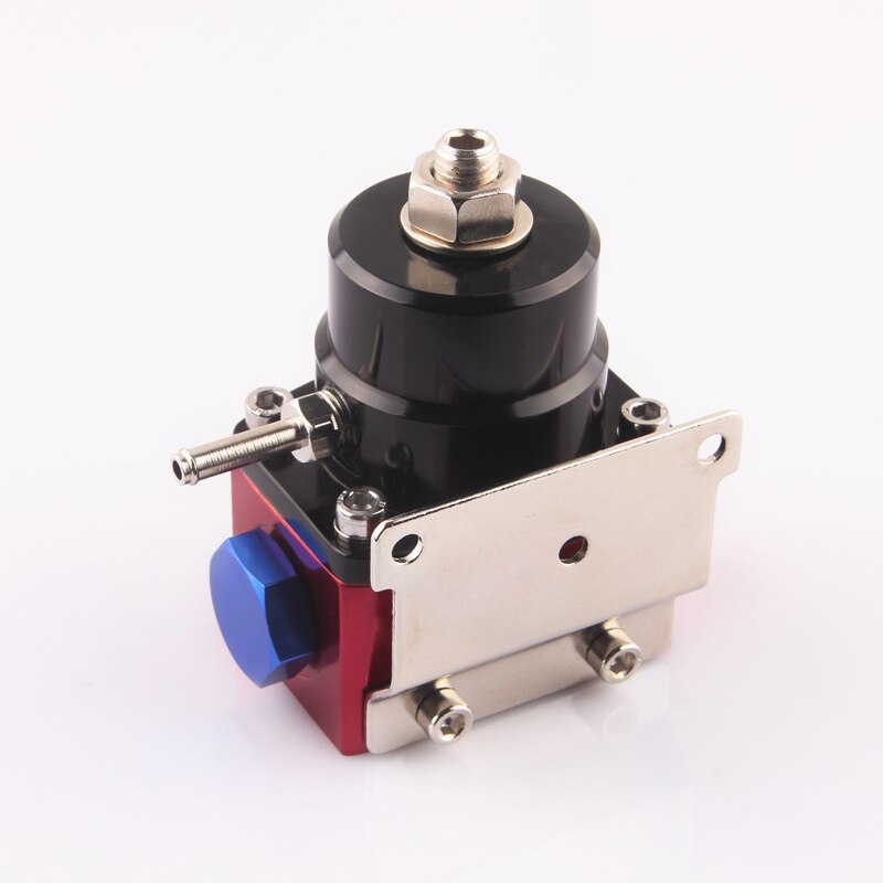 Régulateur de pression de carburant en aluminium noir et rouge style AN6 port assurance