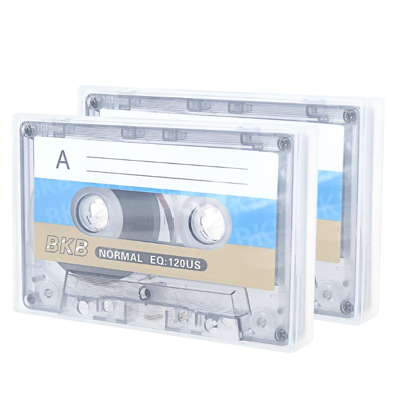 Reproductor de cinta en blanco de Cassette estándar, cinta magnética vacía de 60 minutos, 2 uds.
