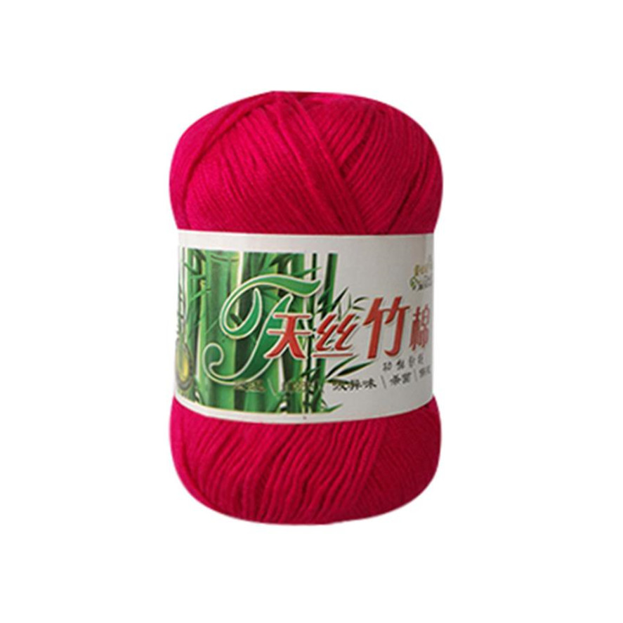 50g Kniting Bamboo Cotton Yarn 1PC Bamboo Fiber Cotton Warm Soft Natural Knitting Crochet Knitwear Wool Yarn 30: H