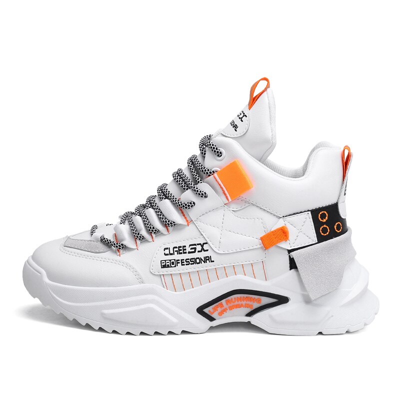Men's Sneakers Autumn Casual Shoes Breathable Sneakers Joker simple Breathable: Orange / 9.5