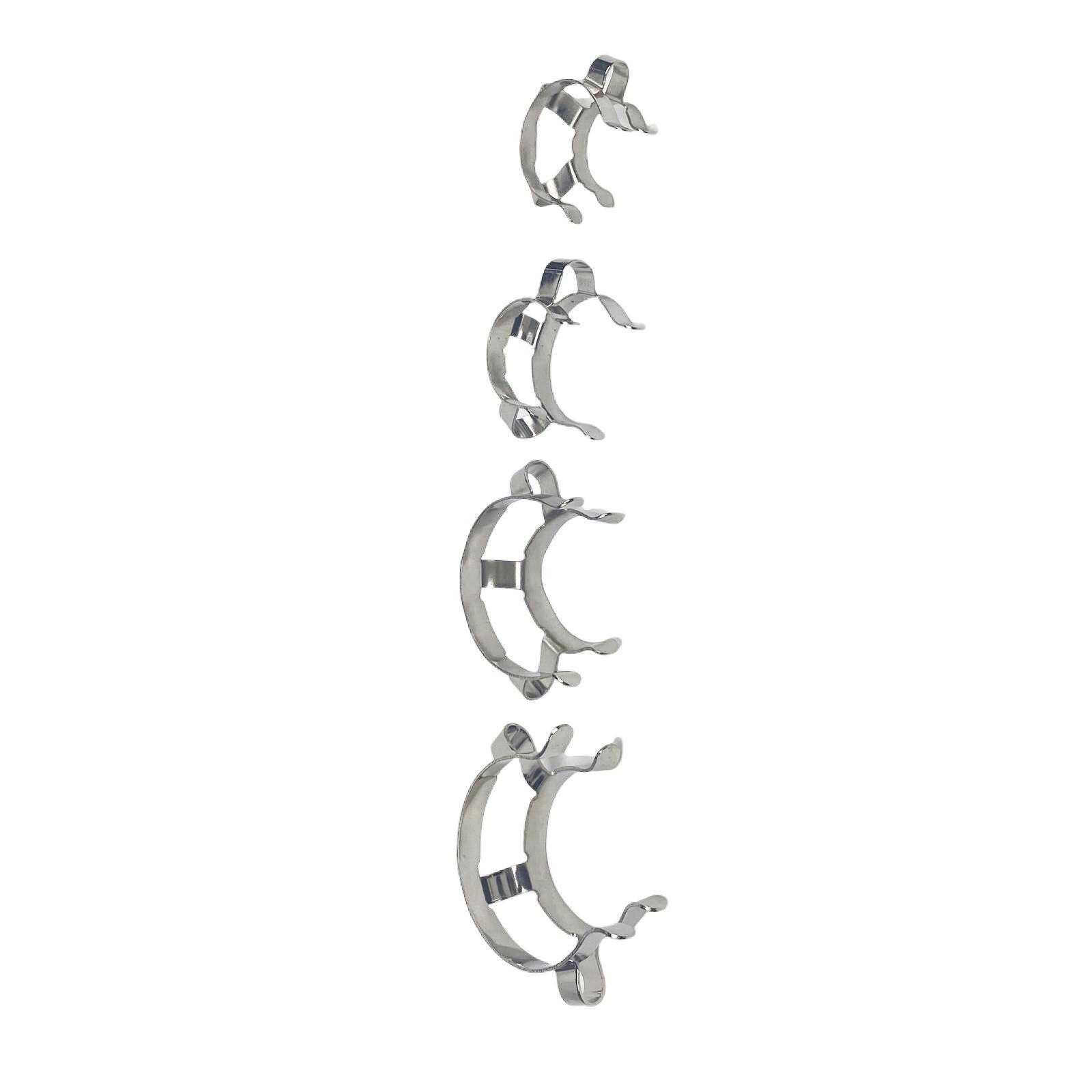 Abrazadera en forma de cono para adaptador de vidrio, juntas de acero inoxidable 304, 14 #19 #24 #29 #34 #45 #