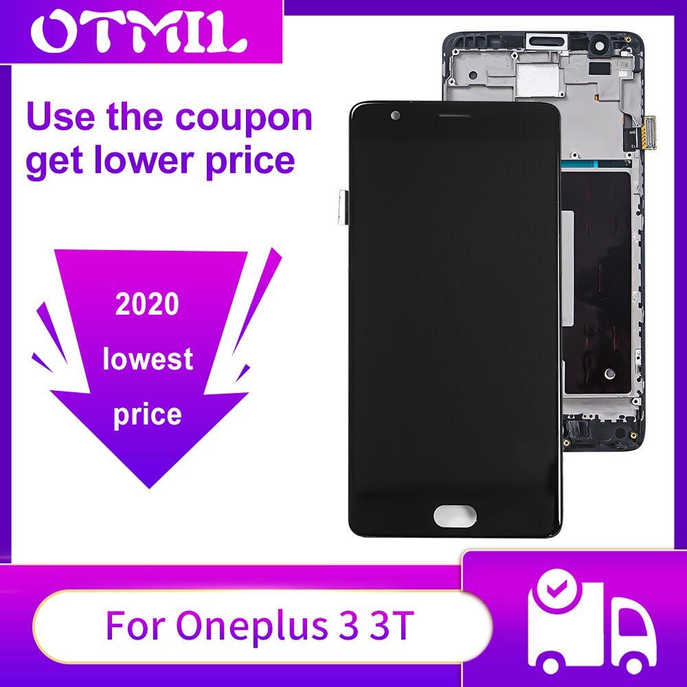 AMOLED 5.5 "Lcd per Oneplus 3 3T Display LCD Touch Screen Digitizer per Oneplus 3 3T Display A3000 A3003 A3010 lcd