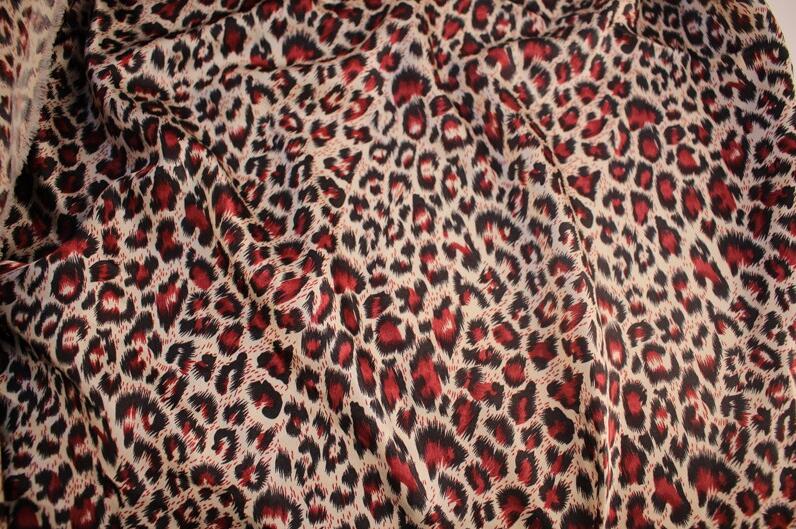 Zebra luipaard satijn stof meter polyester satijn stretch doek gordijn decor print materiaal satijn