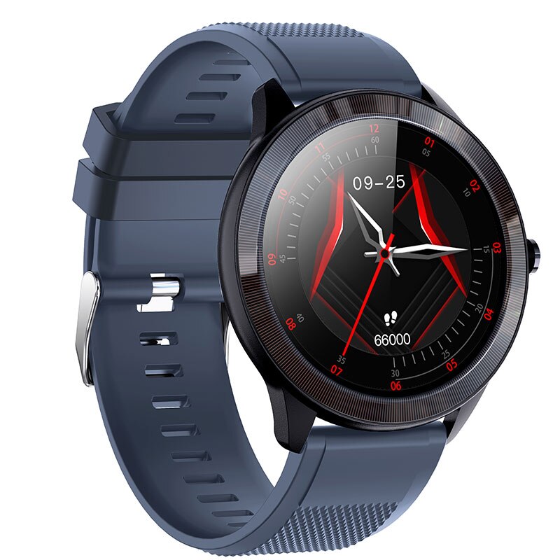 Reloj Digital deportivo para hombre, pulsera electrónica LED, resistente al agua, con Bluetooth táctil: blue