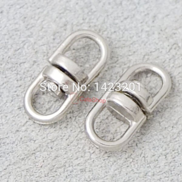 13x6mm 100 unids/lote conectores giratorios doble extremo giratorio llavero cierre Clip 360 degress
