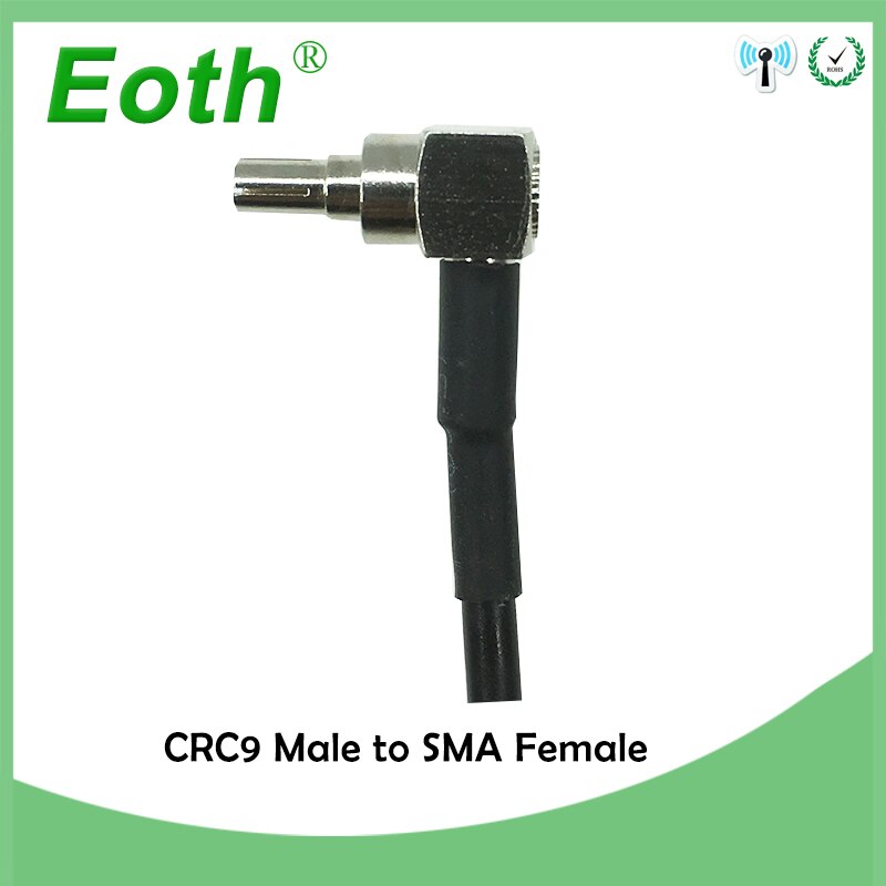 2pcs 3G HUAWEI modem adapter SMA Female Jack nut Switch CRC9 Right Angle pigtail cable RG178 15CM 6" Adapter