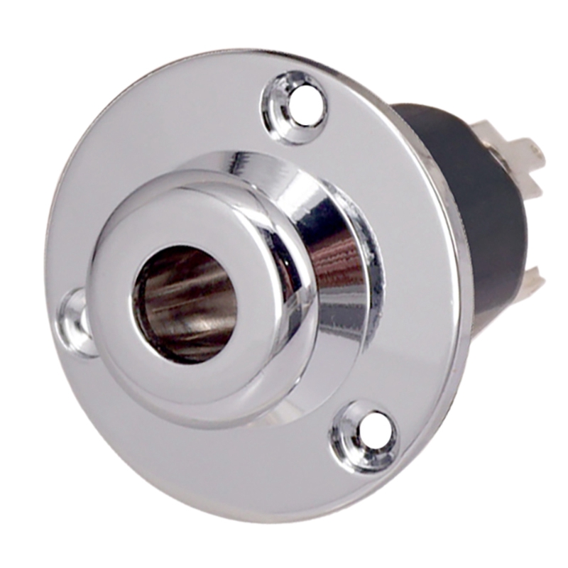 Bass Guitar Output Input End Pin Jack-6.35 Acoustic Guitar Equalizer EQ Preamp Socket 6.35mm Guitar Accessories: Silver