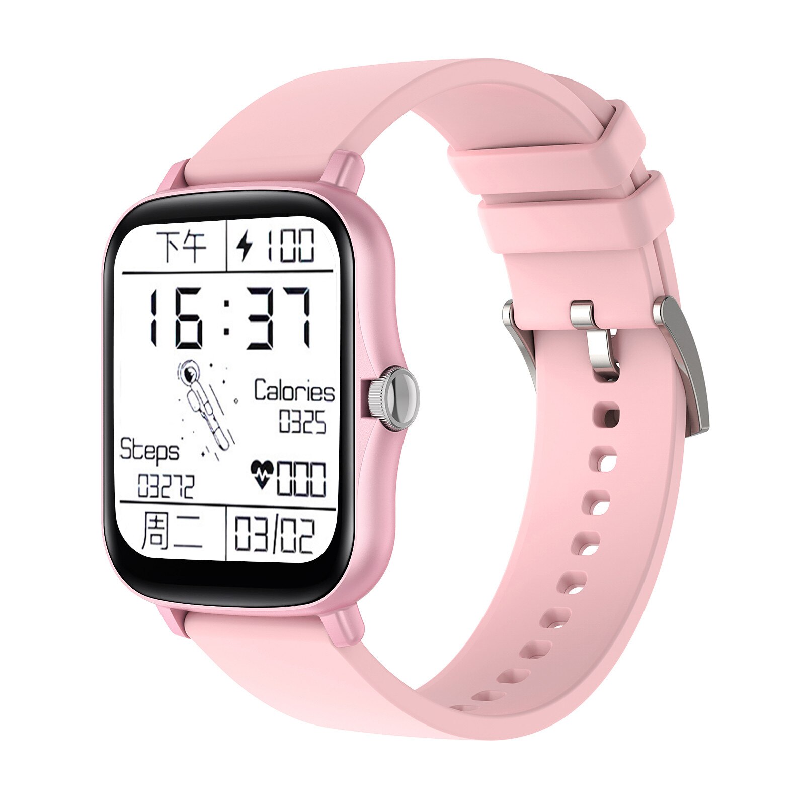 Unisex P8 Plus/Y20 1.69 Inch Smart Watchip67 Waterdichte Gts 2 Smartwatch Bloeddruk Music Control Functie Часы #3: Pink