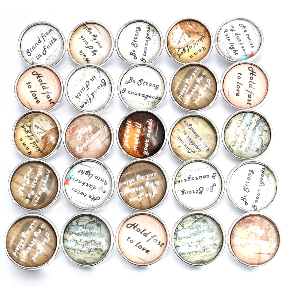 10 teile/los Austauschbaren schnappen Schmuck gemischt SchöNe Buchstaben Glas 18mm Druckknopf Schmuck Für schnappt Armbinde Armreifen
