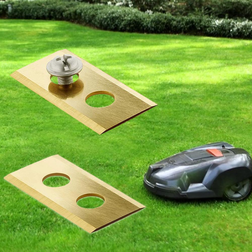 30 Pcs Robot Mower Replacement Blade With 2 Holes And 60 Screw Anti-rust Durable Mower Cutter For Worx Landroid Garden Tools