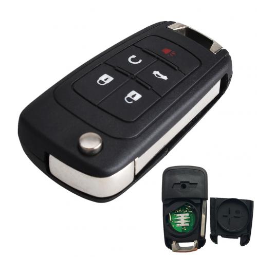 Car Remote Key for Chevrolet 2/3/4 /5 Buttons 433MHz Remote Control Alarm Fob with ID46 Chip Car Vehicle Remote Key Fob: 5 Button