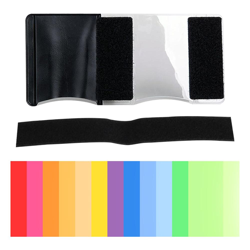 Caméra 10X8cm 12 couleurs paquet de feuille de Gel Transparent couleur Correction lumière Gel filtre carte pour photographie lampes de poche: Default Title