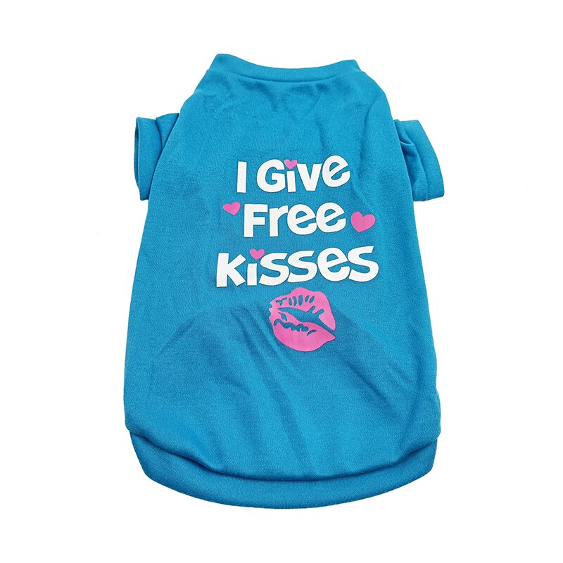 Classic Sphynx Cat T Shirt Shirts Spring Autumn Pet Clothes for Cats Gotas Katten Kedi Vest Dog mascotas Clothing vetement chat: L-suit 4-6kg / Blue Kisses