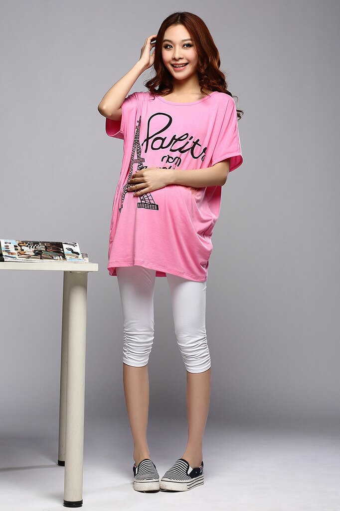 Pregnant Women Maternity Pants Leggings Silk Maternity Pants Seven Foot Mouth Fold Abdominal Pants Five