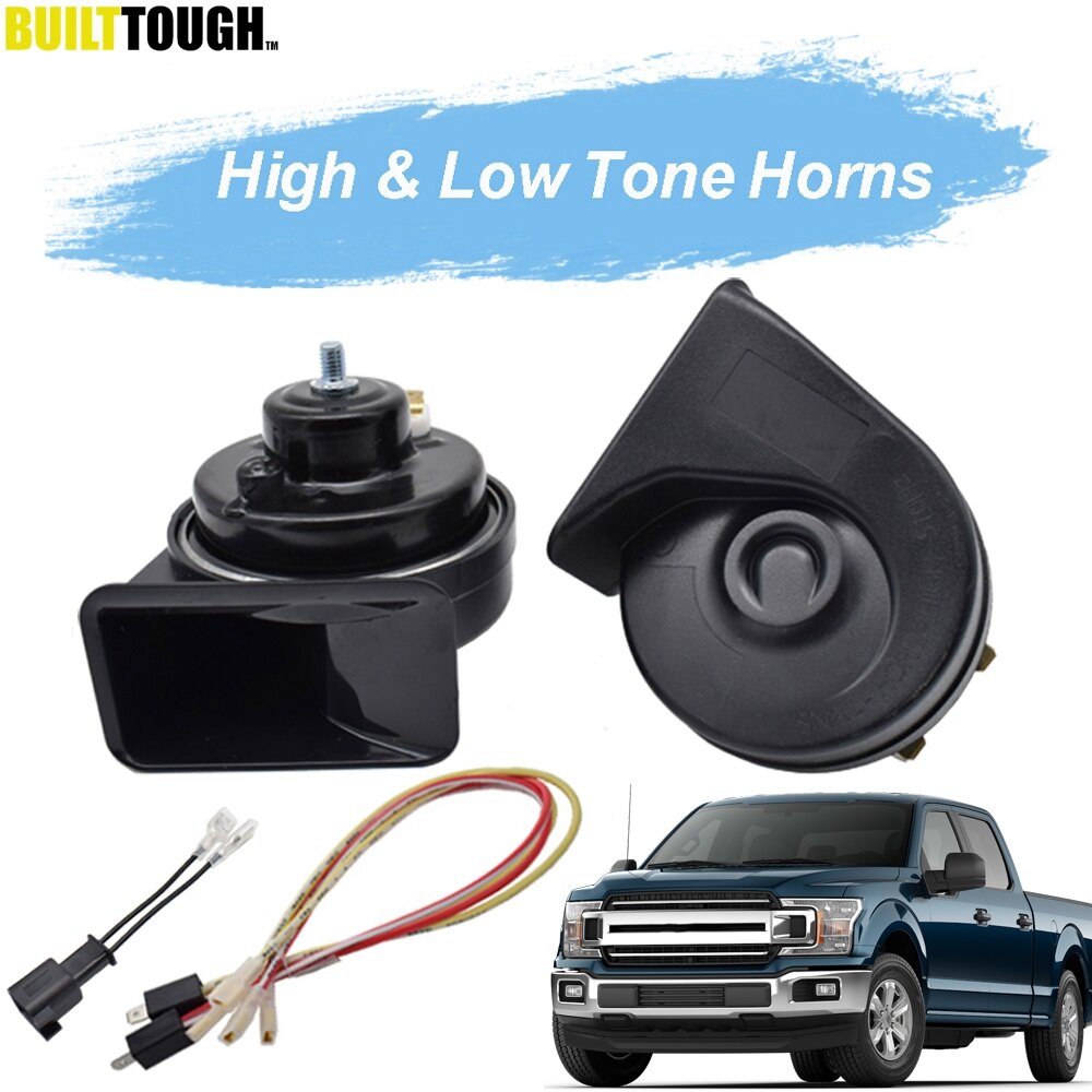 For Ford F-150 MK13 12V 110-125db 410/510Hz Snail Horn Loud Dual Pitch Waterproof Auto Horns