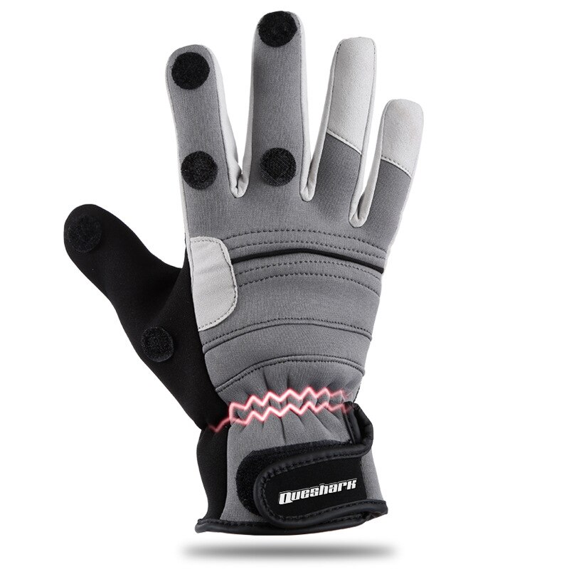 Drie Vinger Gesneden Touchscreen Ijsvissen Handschoenen Warme Fleece Anti-Slip Ijs Hengelen Waterafstotend Winddicht Visser Handschoenen