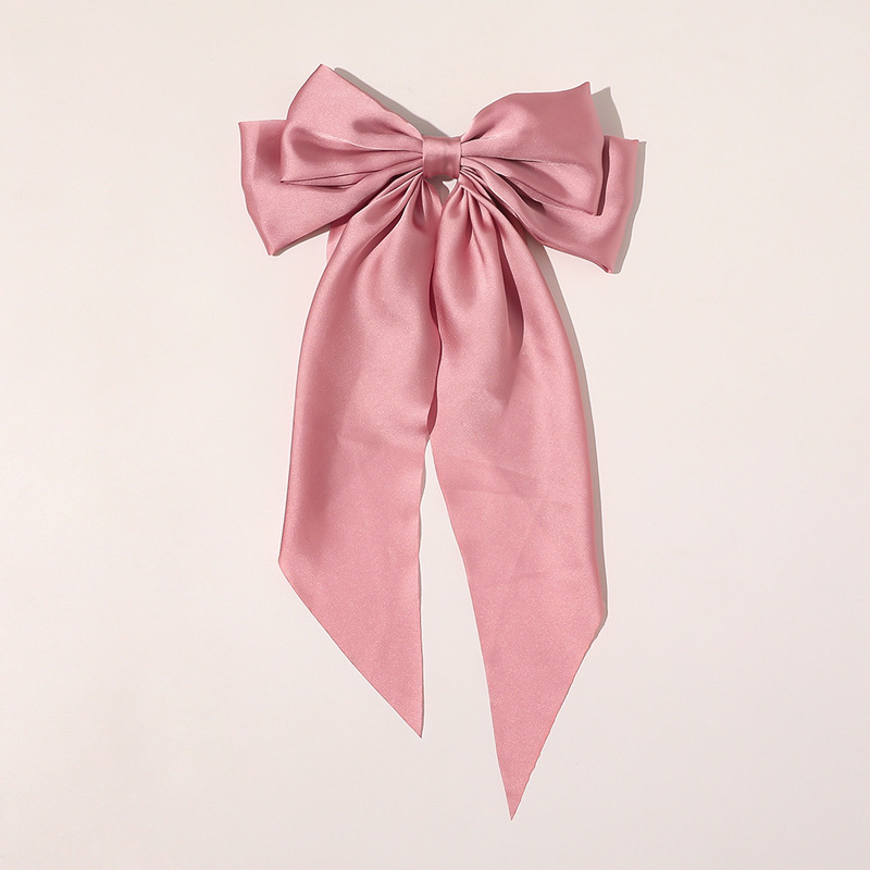 AISHG Silk Smooth Satin Large Bow Hairpin for Women Sweet Butterfly Spring Hair Clip Girls' Hair Accessories: Champagne
