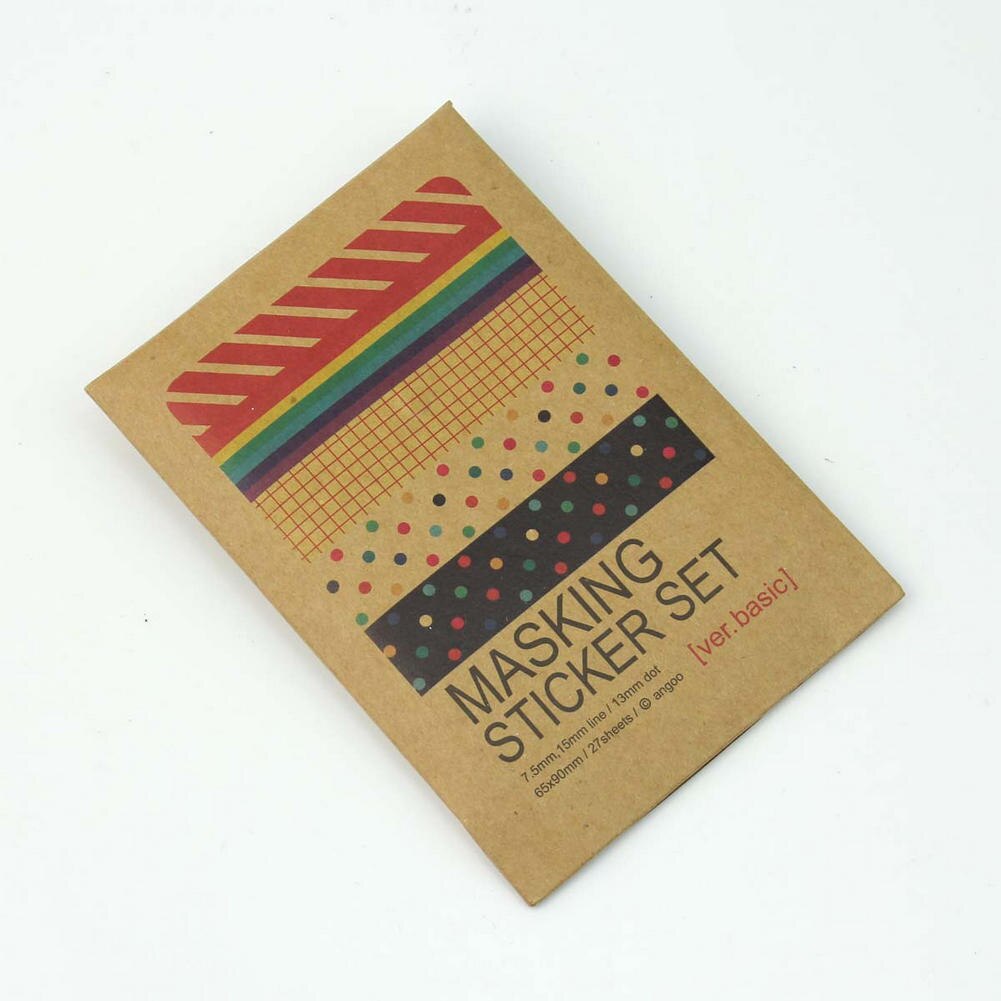 28-30pcs/Lot Scrapbooking Masking Tape Craft Stickers Pack Decorative Labelling DIY Art Adhesives Scrapbook Pastel