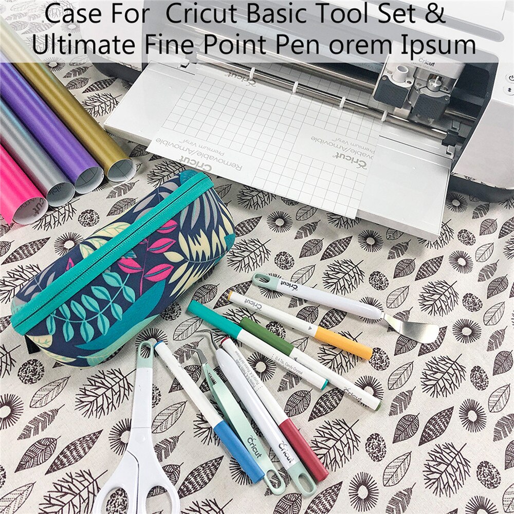 Storage Bag for Cricut Basic Tool Set & Ultimate Fine Point Tools Pens Double Zipper Carrying Bag Pen Case Cover