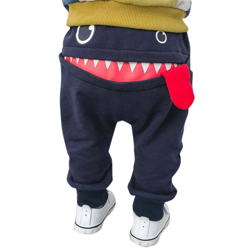Ragazzi Pantaloni Delle Ragazze Del Fumetto Squalo Lingua Pantaloni Stile Harem Bambini Pantaloni di Cotone Pantaloni 12M-3Y спортивные штаны Dropshipping ##5