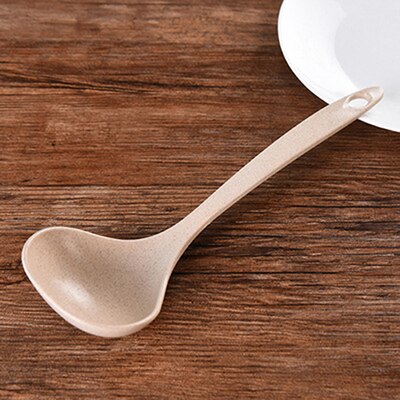Wheat Straw Stalk Spoon Gadgets Kitchen accessories Ladle Rice Soup Spoon Tableware Meal Dinner Spoon kitchen Tools: Beige