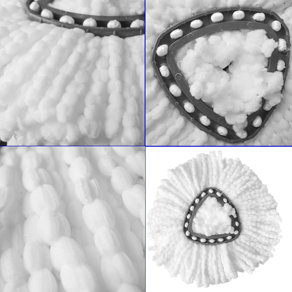 4pcs/Lot Rotating Mop Replacement Head Replacement Mop Head For Floor Cleaning Microfiber Mop Head Replacement
