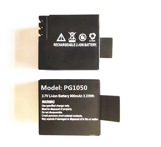 2 Stks/partij PG1050 Vervangende Batterij Voor Sjcam Actie Camera Sj4000 (Wifi) sj5000 SJ6000 Sj7000 Eken H9 H9R Recharge
