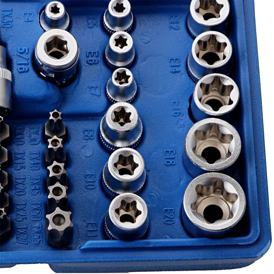 Male Female E Torx Star Socket Set &amp; Bit with Torx Tool Kit External Torque Star Socket Set Motor Repairing Tool