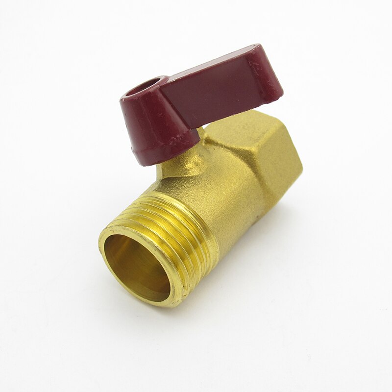 1/2" BSP Male x 1/2" BSP Female Thread Two Way Brass Shut Off Mini Ball Valve For Oil Water Air