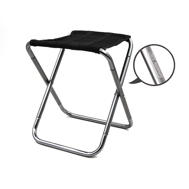 Tragbare draussen Camping Grill Hocker Faltbare Mini Angeln Stühle mit Lagerung Tasche: Silber-