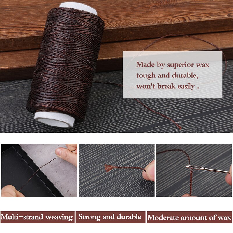 1Pc 250M Waxed Thread Hand Stitching Waxed Thread Sewing Thread With 5 Colors For DIY Leather Sewing And Braided Bracelets