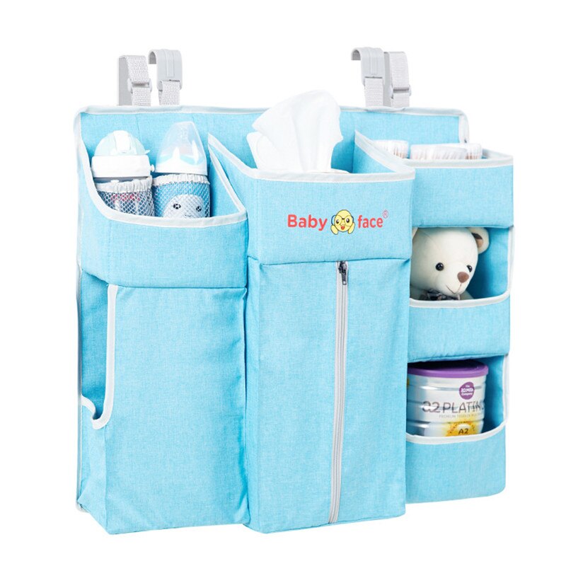 Multifunktions universal baby seng opbevaringspose baby ble opbevaring taske baby sengetøj sæt baby essentials: Kongeblå