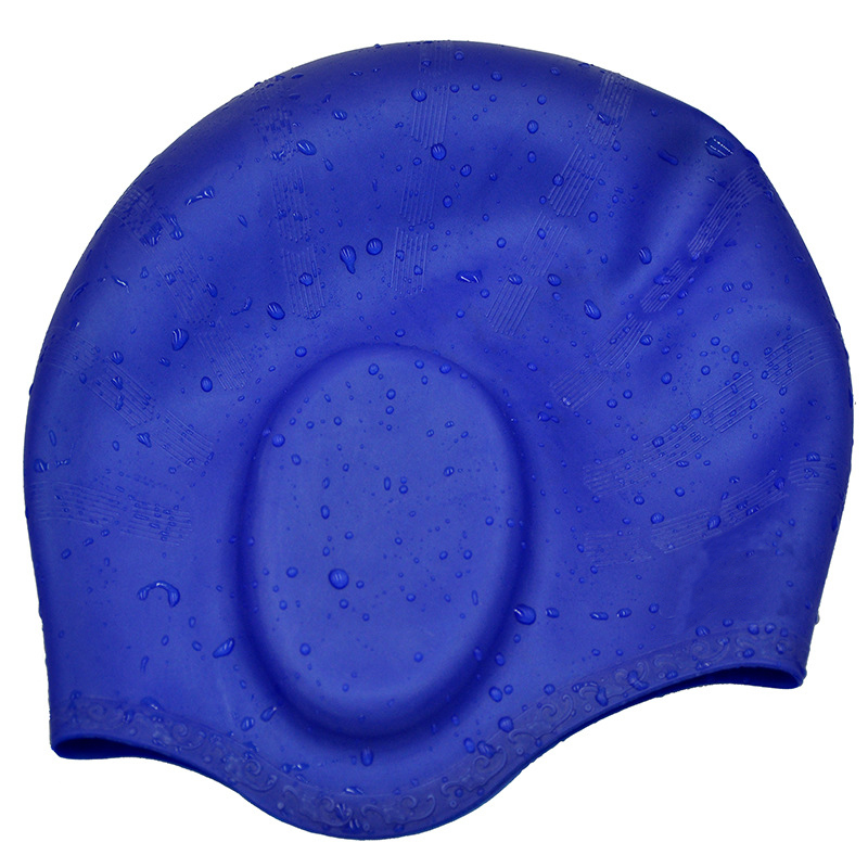 Svømmehætte ører beskytter silikone vandtæt til langt hår kvinder mænd voksne svømmehætter damer dykkerhætte hat