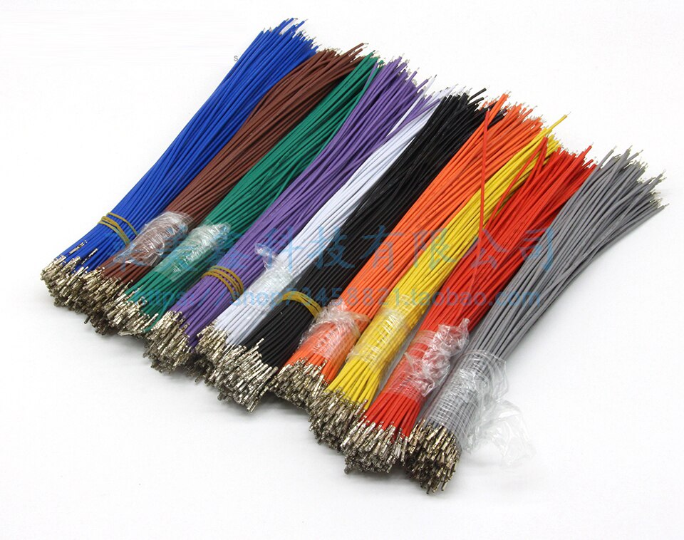 100PCS MX3.0 female terminal line single-end terminal 1007/22# line wire tail tinned single wire harness length 20/30CM