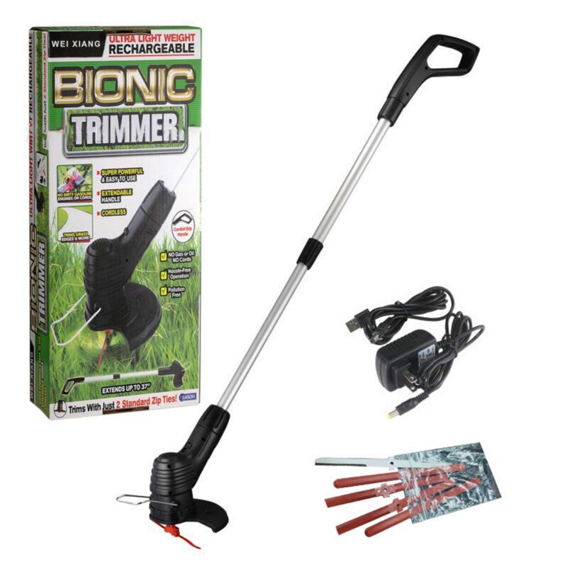 Grass Trimmer Portable Smart Wireless Electric Lawn Mower Lithium Battery Weeding USB charging Length Adjustable Pruning Cutter