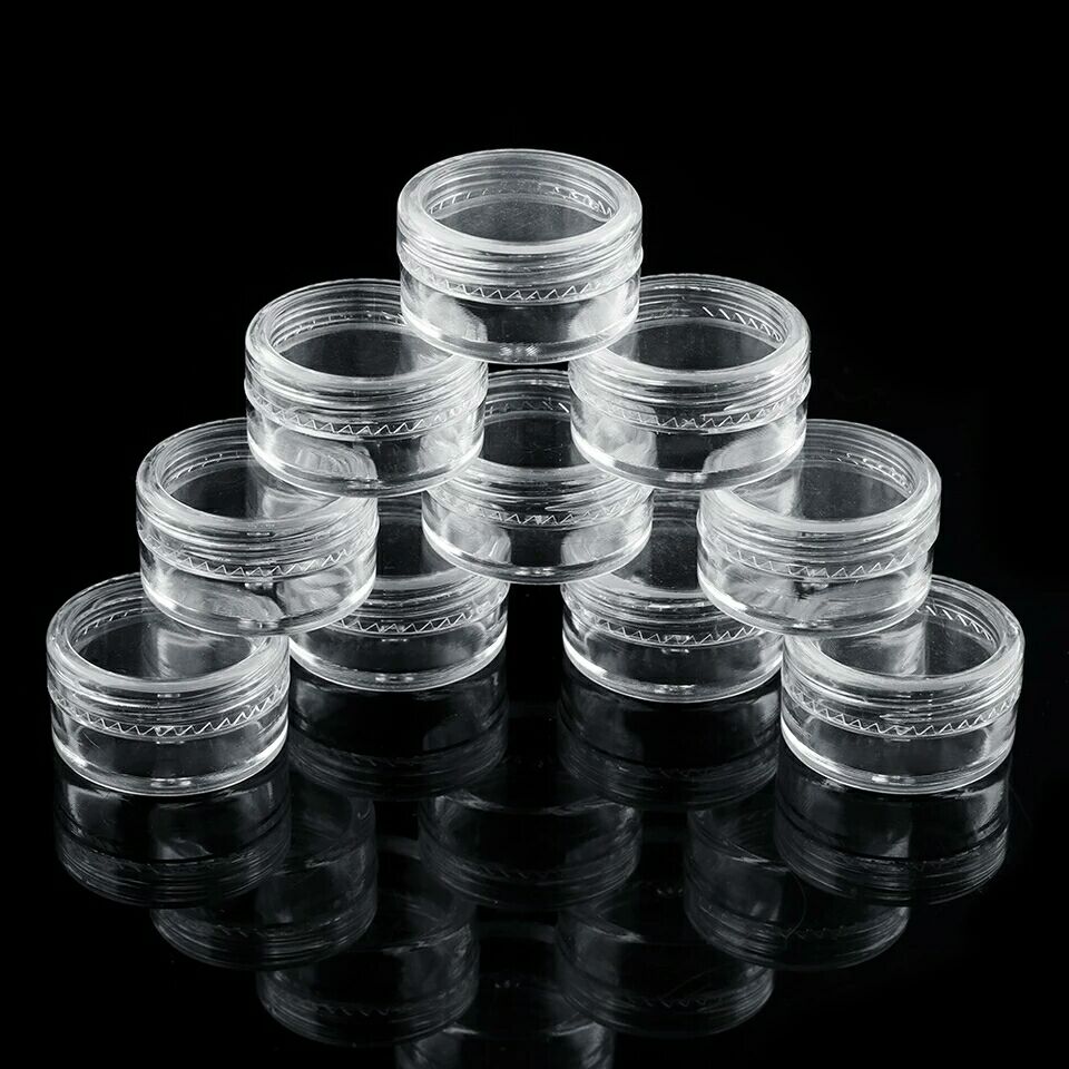 Doorzichtige Plastic Sieraden Opbergdoos Ronde Container Jar Afwerking Opbergdoos Draagbare En Zeer Geschikt Voor Gebruik Op De Gaan.