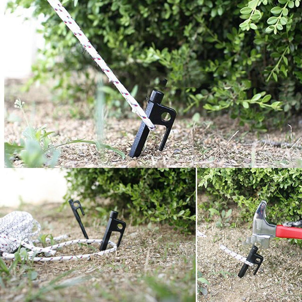 Steel Burly Tent Solid Stakes Tent Peg Outd... Grandado