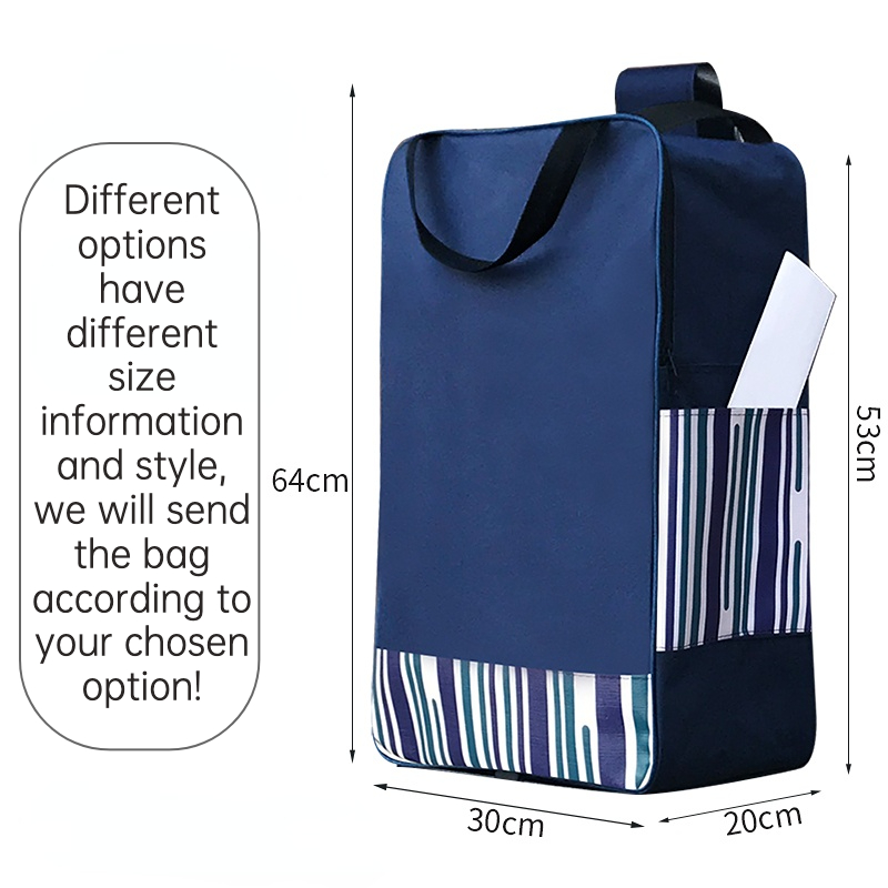 Multifunktionell vattentät kundvagnsväska för dragbar vikbar kundvagn resor marknad köp förvaring universella väskor