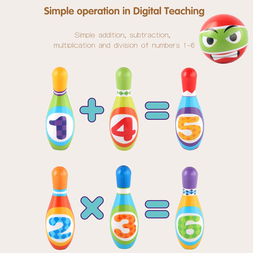 Baumwolle Stifte & Kugeln Bowling einstellen draussen Sport Ausbildung Aktivität Familie Spielzeug